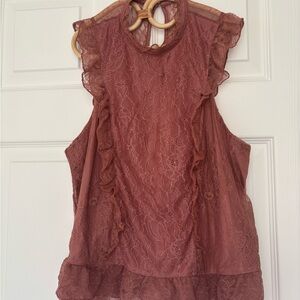 Elegant Ruffle Blouse - Muave